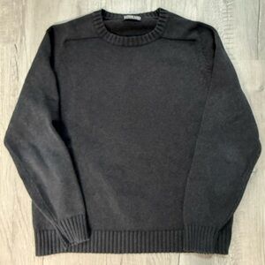 Lands' End Men's Charcoal Crewneck Sweater